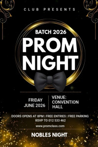 Zwart Prom Night Event Pinterest Graphic Template