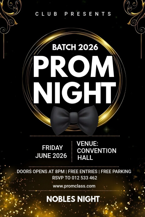 Template Program For Jhs Prom Night Prom night Template | PosterMyWall
