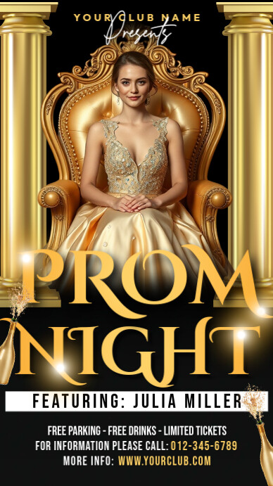 Prom Night Event História do Instagram template