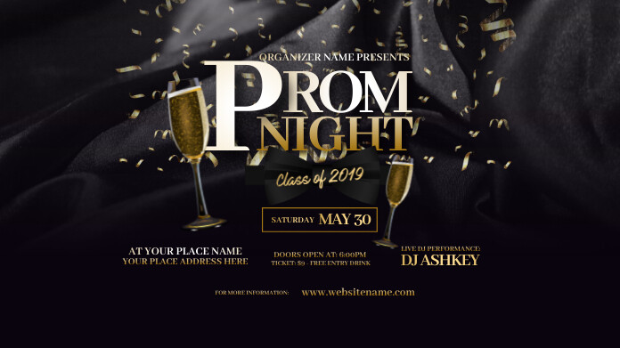 Prom Season Post Prom Night Facebook Twitter Post Template | PosterMyWall