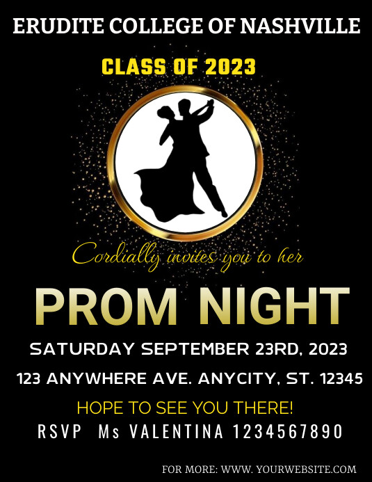 Prom Night Flyer Template PosterMyWall