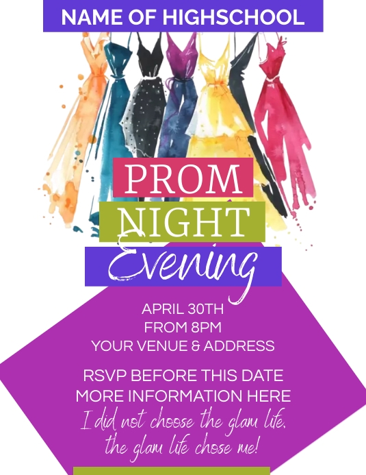 Prom Night Flyer Template PosterMyWall