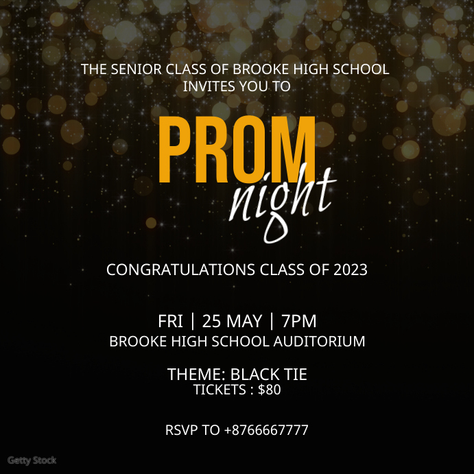 Prom Night Program Outline Example Prom night flyer Template | PosterMyWall