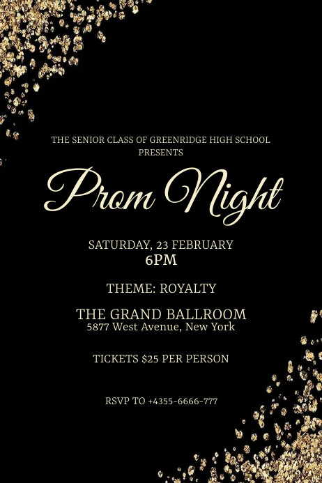 Prom Night flyer template | PosterMyWall