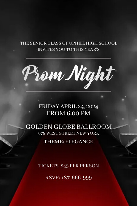 Prom Night flyer template Plakat