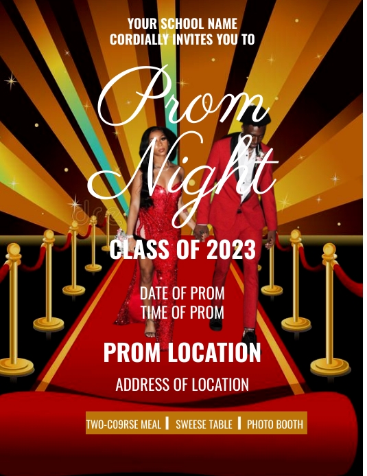 Prom Program Template Image Copy of prom night flyer template | PosterMyWall