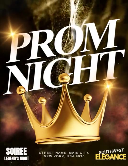 Prom Night Gold Template | PosterMyWall