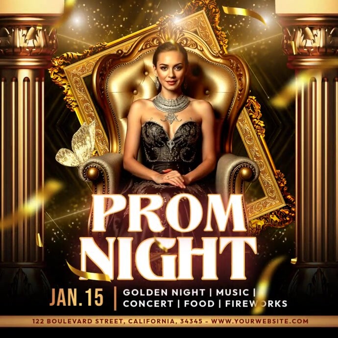 Copy of Prom Night Gold Party | PosterMyWall