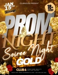 Prom Night Golden Flyer (US Letter) template