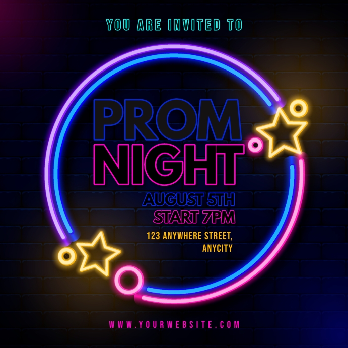 Prom Night Instagram Poster Template | PosterMyWall