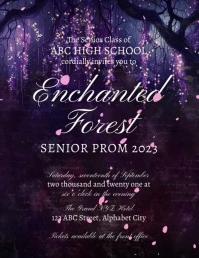 Prom Night Invitation Volante (Carta US) template