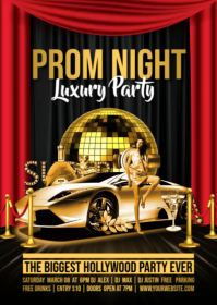 Prom night party A6 template