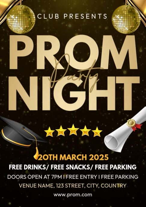 Prom Night Party Template | PosterMyWall
