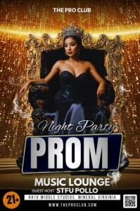 Template Program For Jhs Prom Night Prom night party event junior senior high school college invitation ...