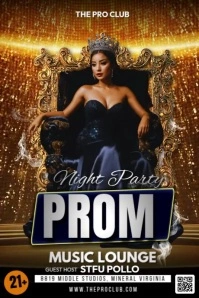 Prom Night Party Poster template