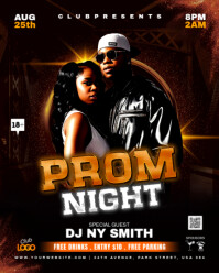 prom night party flyer Instagram Portrait template