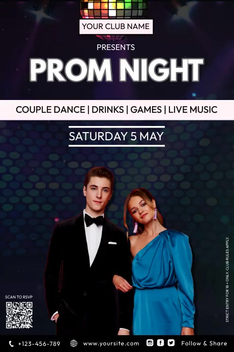 Prom Night Party Poster Template | PosterMyWall