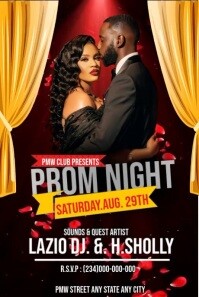 Prom night party vedio template Pinterest-grafik