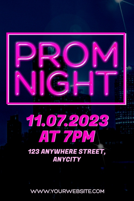 Prom Night Poster template