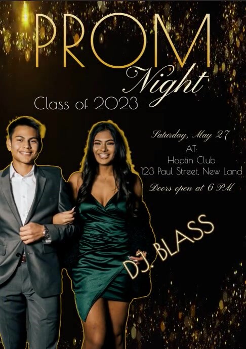 Prom night publication A4 template