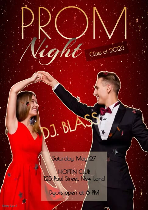 Prom night publication red Template | PosterMyWall