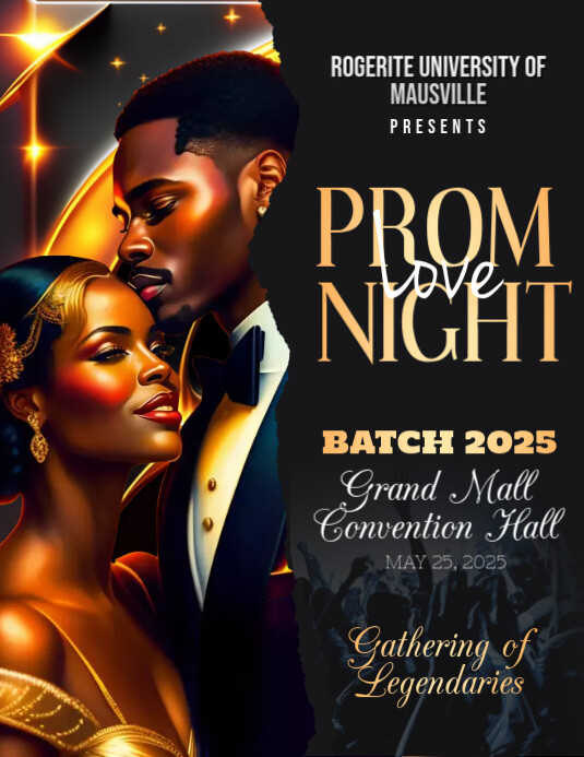 Template Program For Jhs Prom Night Prom Night Template | PosterMyWall