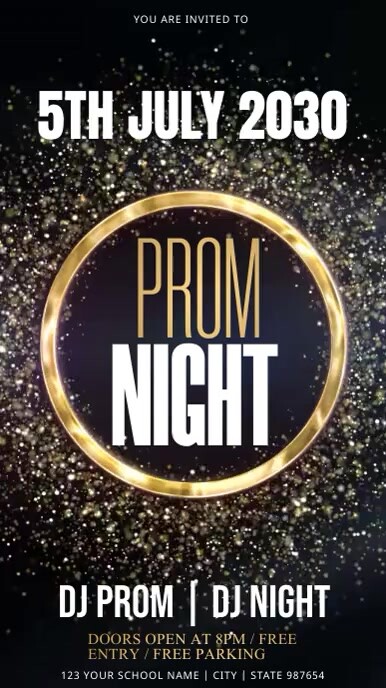 Template Program For Jhs Prom Night Copy of Prom Night Template | PosterMyWall