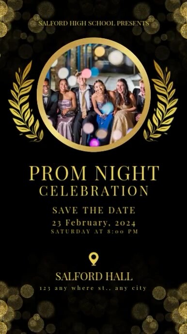 Template Program For Jhs Prom Night prom night template | PosterMyWall