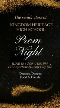 Prom Night Video Template Digital Display (9:16)