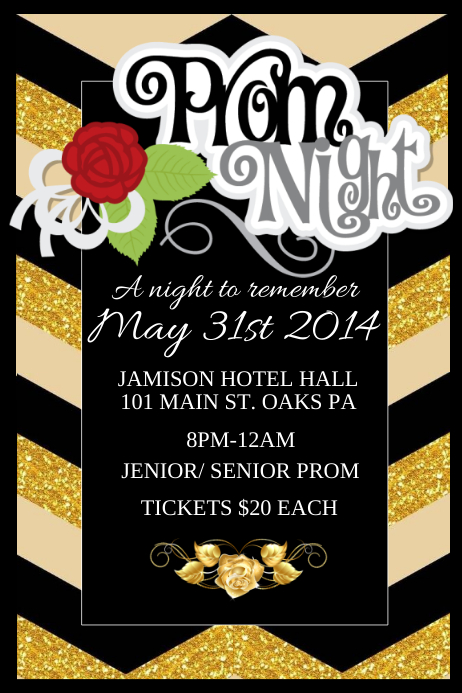 Prom Sheets Prom Template | PosterMyWall