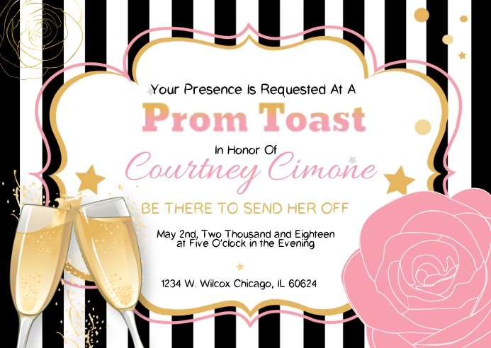 Prom Send Off Invitation Template Postermywall