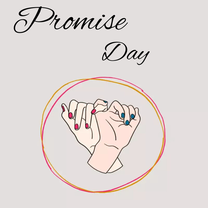 Promised Card Promise day template online greeting card | PosterMyWall
