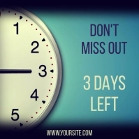 Promotion clock video instagram Square (1:1) template