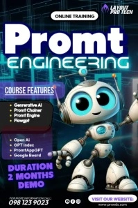 Promt Command Engineering Video Ads 海报 template