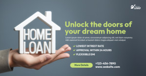 Property Loan Ad Template Gambar Bersama Facebook