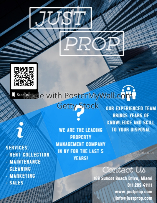 Property Management Flyer Blue Template PosterMyWall
