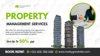 Property Management Services Poster Template – Rental & Real Estate Solutions Digital Display (16:9)