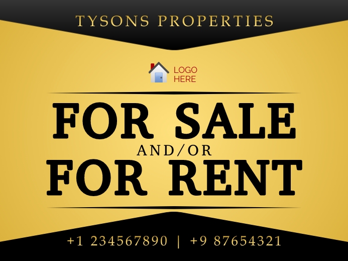 property sale signage template