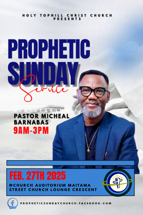 Copy of prophetic church event poster | PosterMyWall