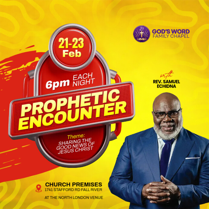 Prophetic Church Flyer Template PosterMyWall prophetic-church-flyer-template-postermywall