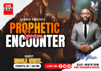 prophetic church service Postcard template