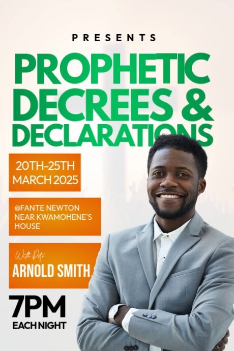 Prophetic Declaration Template | PosterMyWall