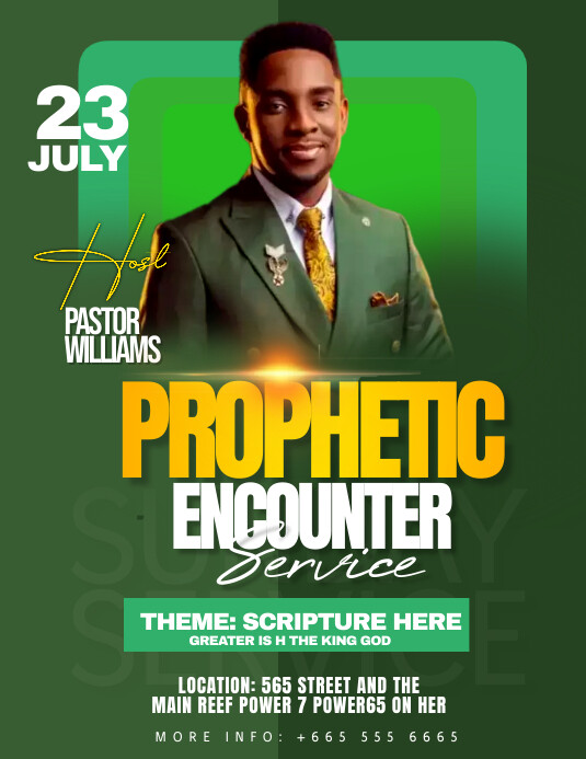 Prophetic encounter Flyer (US Letter) template