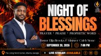 Zwart Night of Blessings Event Gambar Mini YouTube Template