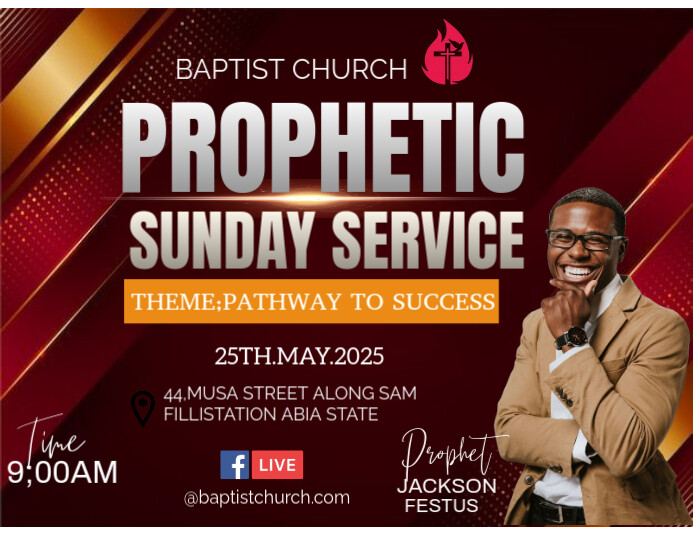 PROPHETIC SERVICE Template | PosterMyWall