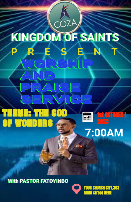 Prophetic service Tabloid template