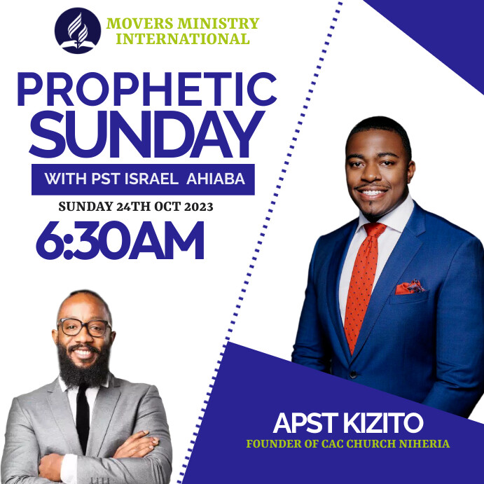 prophetic service Instagram Post template