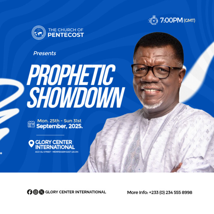 Prophetic Showdown Church Event Template | PosterMyWall