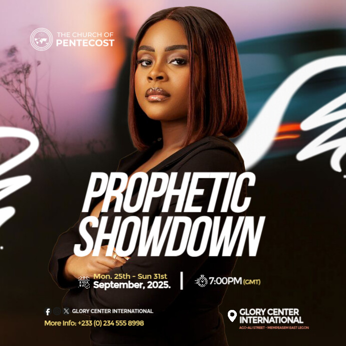 Plantilla de Prophetic Showdown Church Event Template | PosterMyWall