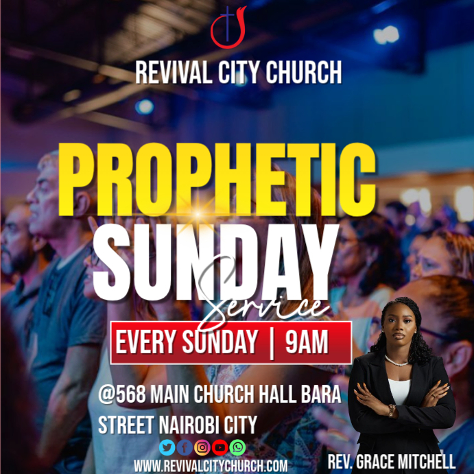Prophetic Sunday Service Instagram Post Template | PosterMyWall